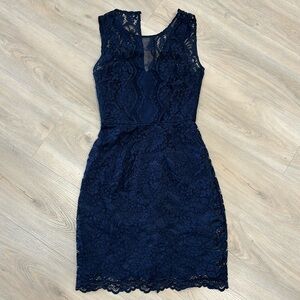 Gorgeous navy blue lace dress